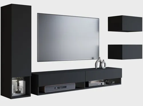 INOSIGN Wohnwand Amadeo, 4-teilig in Schwarz von Inosign