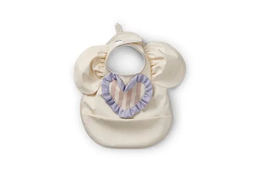 Elodie Lätzchen - Oat White Fütterlatz für Babys - Praktisches Lätzchen aus schnelltrocknendem Material, das durch seine breite Passform und flexible Fronttasche Krümel und Flüssigkeiten auffängt. Ideal für stressfreies Füttern und einfache Reinigung.