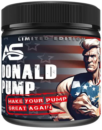 American Supps® DONALD PUMP BOOSTER [510g] - Für den ultimativen Pump - Aminosäure Kreatin, einzigartiger Pump Booster für mehr Kraft und intensives Training mit erfrischendem Ice-Tea-Geschmack.