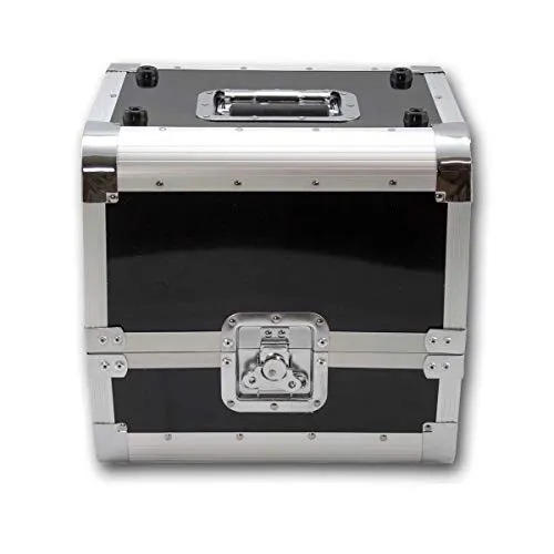 SATISFIRE® Plattenkoffer LP80 • Aluminium-Koffer für 80 LPs - Plattenkoffer & Plattentaschen, stabil und leicht, idealer Schutz für Ihre Schallplattensammlung mit 50:50 Teilung und praktischem Transport.