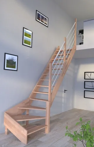 STARWOOD Raumspartreppe »Rhodos«, Buchenholz, 13 Stufen