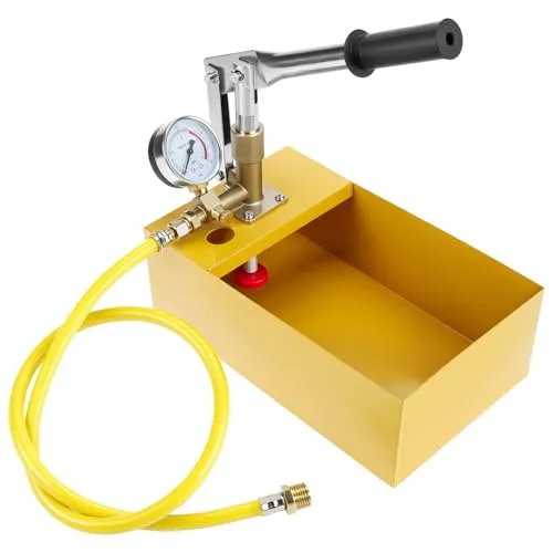 QWORK® Manuelle Abdrückpumpe, 40bar, Prüfpumpe, Wird für Wasserleitungen und Fußbodenheizungen verwendet