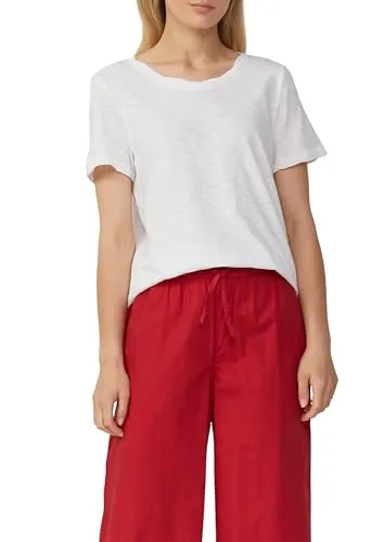 s.Oliver T-Shirt mit Flammgarnstruktur und Ausschnitt-Detail