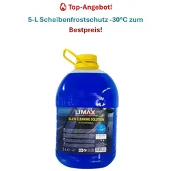 Auto Scheibenfrostschutz -30 °C | Scheibenreiniger & Scheibenwischwasser | Winter Scheibenwasser Blau | 5 Liter Frostschutz Konzentrat