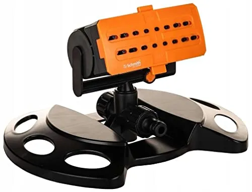 SCHMITH Oszillierender Schwinghebelregner mit 16 Düsen für gleichmäßige Bewässerung Regner Rasensprenger Sprinkler