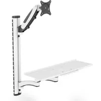 DIGITUS DA-90451 Montageset für Monitor und Tastatur - Monitorhalterung und Tastaturbefestigung aus Aluminium und Stahl, ideal für platzsparende Lösungen bei Bildschirmgrößen bis 32