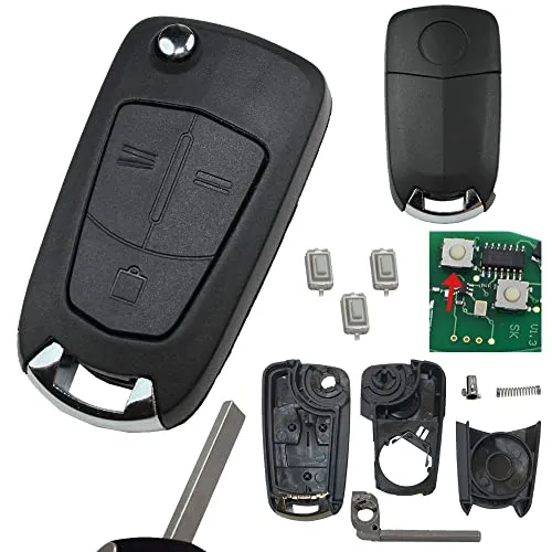 KONIKON Autoschlüssel 3 Tasten Gehäuse Fernbedienung Schlüssel Rohling mit Mikrotaster Neu passend für Opel Astra Corsa Signum Vectra Zafira