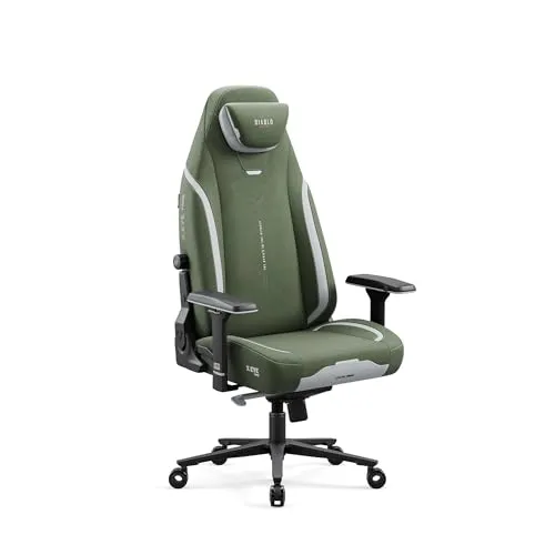 Diablo Ergonomischer Gaming Stuhl Stoff X.Eye Prime - Pc Stuhl mit Magnet-Kopfstütze - Gaming Sessel Kühlfunktion - Gaming Stuhl Ergonomisch Strapazierfähiger Stoff - Gaming Chair 140 kg