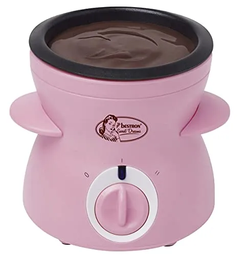 Bestron Elektro-Fondue DCM043P, 1 Fonduegabeln, 0,3 l in pink von Bestron