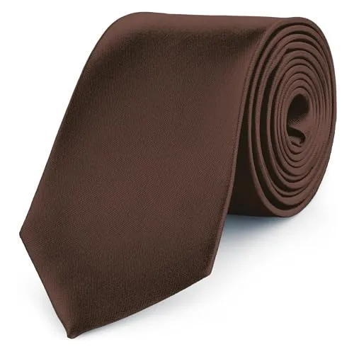 Ladeheid Herren Breite Krawatte KP-8 (150cm x 8cm, Braun24)