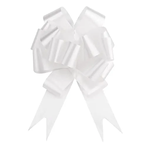 Geschenkschleife Hochzeit Schleife mit Geschenkband Weiß für Geschenke, Hochzeit Auto, Heirat, Taufe, Kommunion (~13 cm - 30 Stück).
