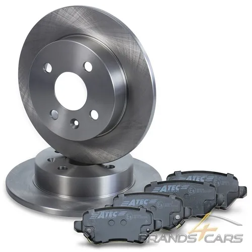 Produktbild ATEC BREMSSCHEIBEN VOLL Ø240 + BREMSBELÄGE HINTEN FÜR OPEL ASTRA G 4-LOCH