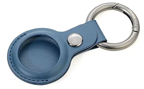 TROIKA Airtag Cover Schlüsselanhänger, Schutzhülle für Apple AirTag in der Farbe Blau, KR21-20/DB passend für AIRTAG