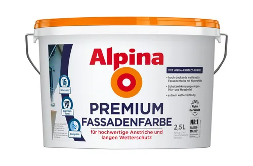 Produktbild Alpina Premium Fassadenfarbe weiß matt