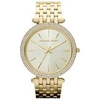 Michael Kors MK3191 Darci Glitz Gold Zifferblatt Pave Lünette Kristall Damenuhr