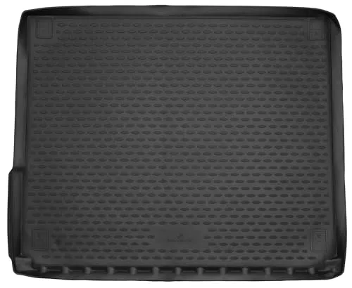 WALSER XTR Kofferraumwanne für VW Touareg, Zweizonen-Klimaanlage 2010-2018, 100% passgenaue Antirutschmatte Auto, Gummimatte Auto, Kofferraum Schutzmatte, Auto Gummimatten