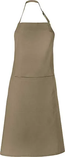 REDBEST Koch-Schürze, Küchenschürze Seattle, 100% Baumwolle - verstellbare Halsschlaufe, große Aufsatztasche, Bindeband - glattes, robustes Gewebe (weitere Farben)