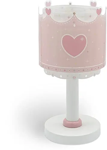 Dalber Kinder Tischlampe Nachttischlampe kinderzimmer Little Queen Prinzessin Krone, 61101, E14