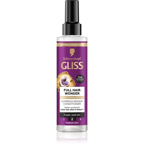 Schwarzkopf Gliss Full Hair Wonder Conditioner 200 ml - Leave-in Conditioner für geschwächtes Haar, spendet intensive Feuchtigkeit und pflegt, fördert die Kämmbarkeit und sorgt für gesundes, glänzendes Haar ohne Ausspülen.