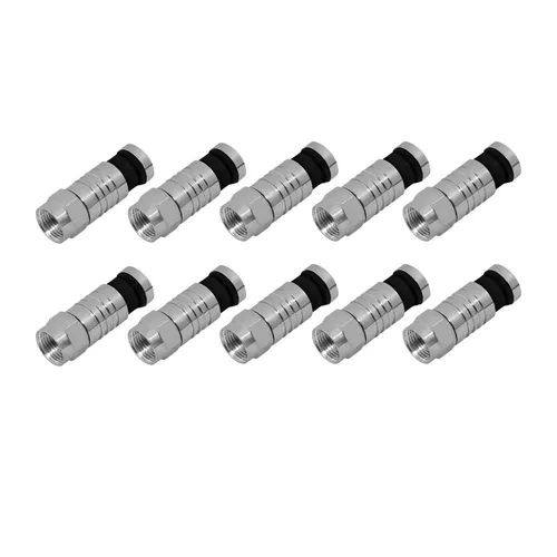 10x F Kompressionsstecker Sat 7 7,5 mm Stecker HD Kompressionszange wasserdicht