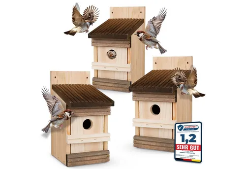 Oramics Nistkasten Holz Vogelhaus – Robustes und Langlebiges Vogelnest