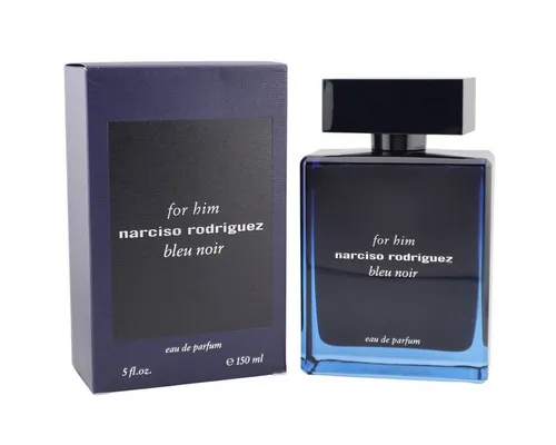 Narcisco Rodriguez Bleu Noir for Him Eau de Parfum 150 ml - Frisch-holziger Duft mit Bergamotte und schwarzem Pfeffer. Ideal für Männer, die Eleganz und Stil schätzen. Hochwertiger Duft für jeden Anlass.