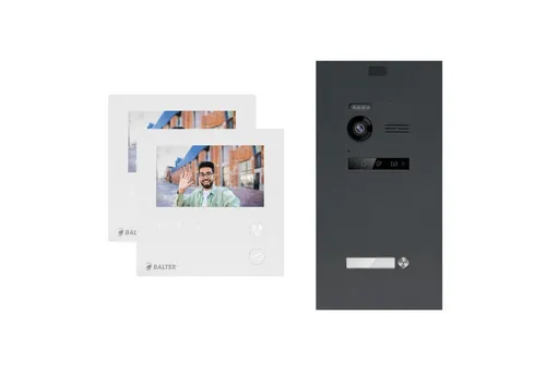 BALTER EVO MINI Video Türsprechanlage - Haus-Alarmanlagen mit 2 Draht-BUS, ausgestattet mit 2x 4,3