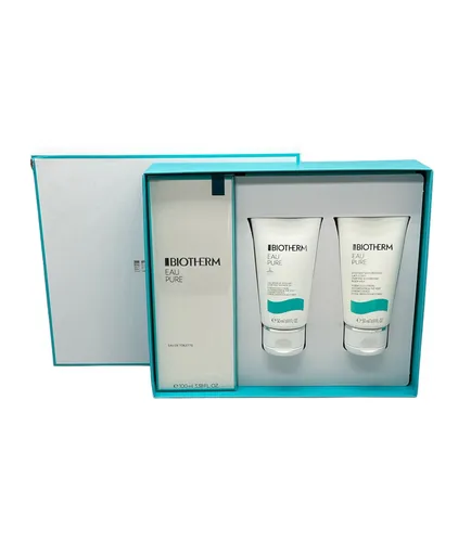 Biotherm Eau Pure Geschenkset - Erfrischendes Geschenk-Set mit Eau de Toilette, Duschgel und Body Milk. Ideal für die tägliche Pflege und einen vitalisierenden Duft.