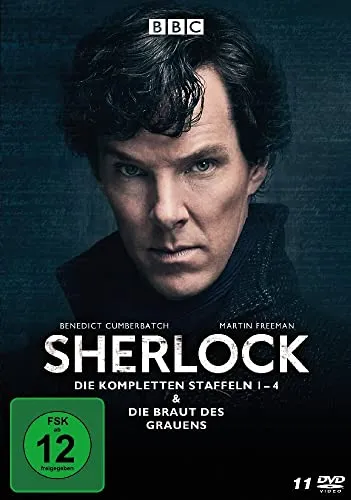Sherlock - Die komplette Serie: Staffeln 1-4 & Die Braut des Grauens auf 11 DVDs - Packende Krimi-Serie auf 11 DVDs, ideal für Fans von spannenden Ermittlungen und cleveren Wendungen. Freigegeben ab 12 Jahren.
