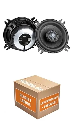 Lautsprecher Boxen Einbaupaket für Eton PFX10 kompatibel mit Renault Laguna I | 2X Tief-Mitteltöner mit integriertem Hochtöner 80W MAX