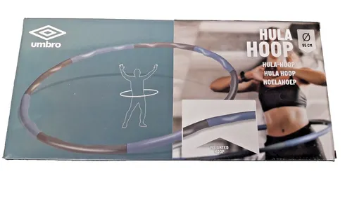Umbro Hula Hoop Reifen mit Gewicht Fitnessgeräte 890 GR 95 CM ⌀ Grau/ Blau