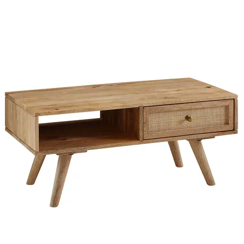 Lomadox Couchtisch aus massivem Mangoholz, rechteckig
