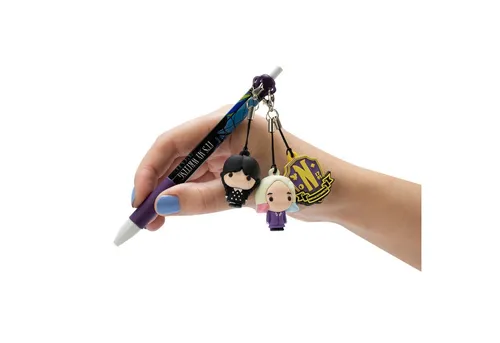 BlueSky Kugelschreiber Wednesday - Mini Pen Pals schwarz, angenehmes Schreibgefühl und inklusive Wednesday Figur