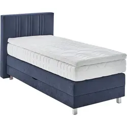 Boxspringbett Navy Blau mit Bettkasten und Topper von Westfalia