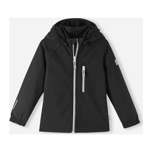 Reima Vantti Jacke in Schwarz (9990) 134 cm - Outdoor Freizeitjacke für Kinder, wasserdicht mit einer Wassersäule von über 10.000 mm und atmungsaktiv, ideal für Abenteuer bei jedem Wetter. Mit abnehmbarer Kapuze und reflektierenden Details für mehr Sicherheit.