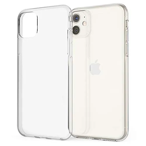 NALIA Handyhülle kompatibel mit iPhone 11, Durchsichtige Silikon Schutzhülle Phone Cover Handy-Tasche Weich, Ultra-Slim Soft Bumper Crystal Case Backcover Etui Gummi Hülle Dünn, Farbe:Transparent