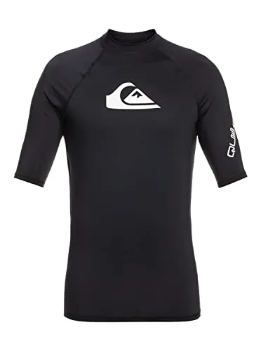 Quiksilver All Time - Kurzärmliger Rashguard mit UPF 50 für Männer Schwarz