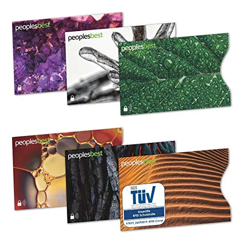 6er Set TÜV geprüfte RFID & NFC Blocker Kreditkarten-Schutzhülle