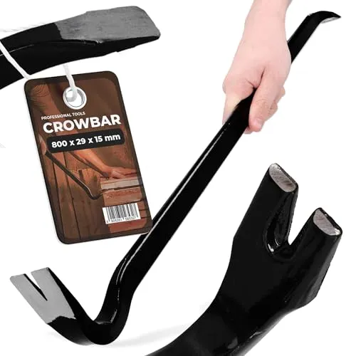 Nageleisen Brechstange 80cm Brecheisen Nagelzieher Montageeisen Nagelklaue Montierhebel Montiereisen Kuhfuß Nagelschlitze Praktisches Multifunktions-Stemmeisen Abrissarbeiten