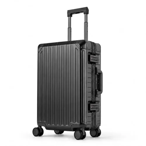 Travelhouse Handgepäckkoffer Tokyo - Robuster Aluminium-Trolley mit 4 Rollen - Handgepäck-Koffer aus hochwertigem Aluminium mit TSA Zahlenschloss, extrem leicht und bruchsicher, ideal für stressfreies Reisen.