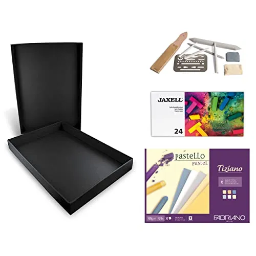 Honsell Pastell Set - Künstler Set mit Aufbewahrungsbox - Pastellkreiden in mehrfarbigen Nuancen, ideal für kreative Künstler und Hobbyisten, praktisch verpackt in einer Aufbewahrungsbox