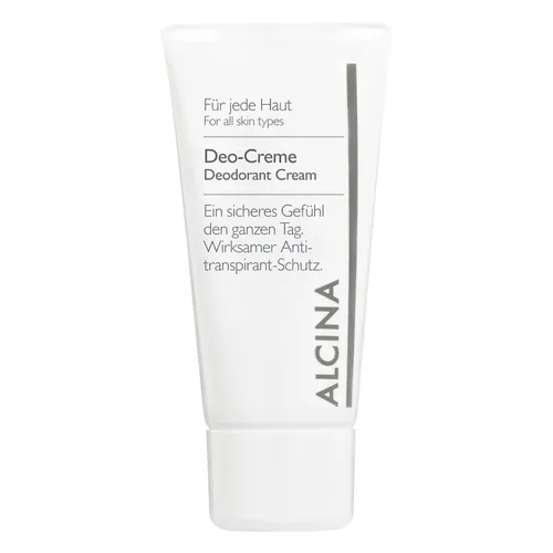 Alcina Deo-Creme 50 ml - Deodorant für empfindliche Haut, bietet langanhaltenden Antitranspirant-Schutz mit pflegenden Eigenschaften einer Creme, alkoholfrei und ideal nach der Rasur.
