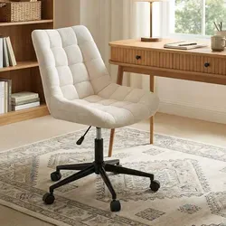 IDIMEX Drehstuhl VASILO höhenverstellbar, Cremeweiß von IDIMEX