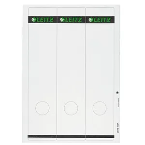 Leitz 1687 Rückenschilder grau 61 x 285mm - 75 Stück - Selbstklebende Rückenschilder für A4-Ordner, ideal für PC-Beschriftung. Made in Germany, lösungsmittelfrei und schnittgestanzt für einfache Handhabung.