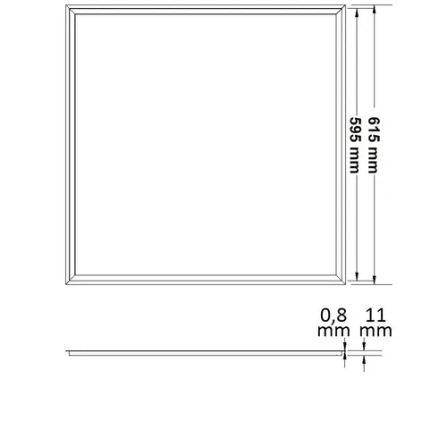ISOLED Einbaurahmen Aluminium 40W warmweiß - Einbaurahmen für effiziente Beleuchtung mit 3600lm und 120° Abstrahlwinkel, ideal für stimmungsvolle Akzentbeleuchtung in Wohnräumen.