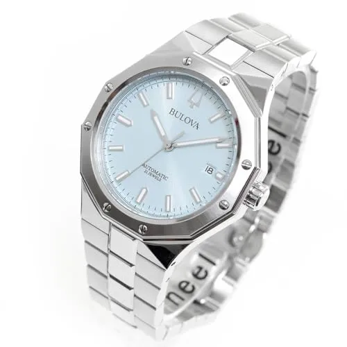 Bulova Herren-Armbanduhr Automatik Classic Stahl/Hellblau 96B462 - Elegante Armbanduhr aus Edelstahl mit Automatikwerk, kratzfestem Saphirglas und stilvollem blauen Zifferblatt – perfekt für anspruchsvolle Herren.