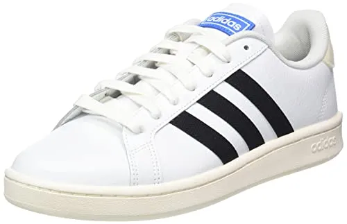 adidas Herren Grand Court Tennis Shoe, Cloud White/Core Black/Cloud White, 42 2/3 EU