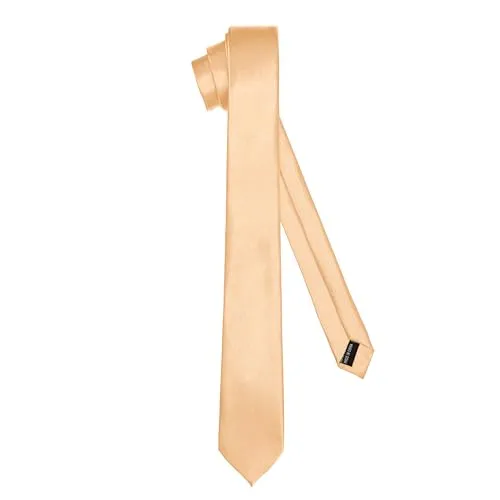 Ladeheid Klassische Herren Krawatte, glänzend, Perfekt für Büro & Festlichkeiten, Vielfältige Farben - Ideal für Geschäftsmeetings, Hochzeiten TMS-6 (150cm x 6cm, Kupfer)