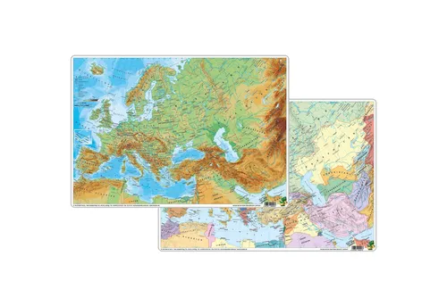 STIEFEL Schreibtischunterlage Europa und der Nahe Osten physisch/politisch DUO-SU, ca.42x30cm