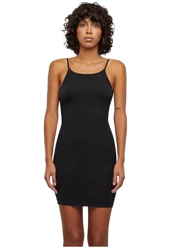 URBAN CLASSICS Minikleid Ladies Stretch Jersey Slim Dress schwarz XXL (46/48) - Kleid aus 95% Baumwolle und 5% Elasthan für optimalen Tragekomfort, ideal für lässige Anlässe und Freizeitlooks.